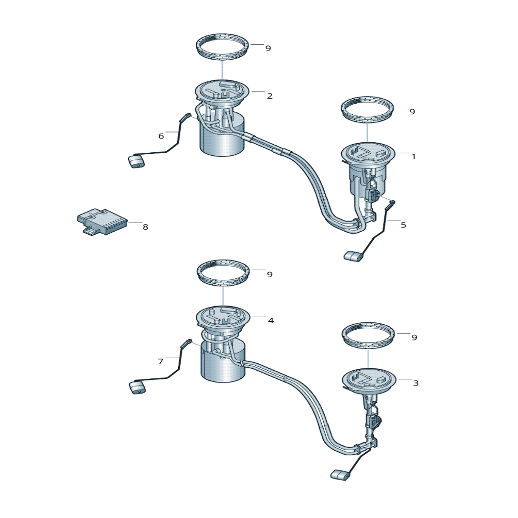 Fuel Pump Assembly FG104012B1 5N0919088D 3C0919050C 3C0919050N 3C0919050P 5N0919088E 5N0919088D Compatible With Volkswagen Passat Tag No.25
