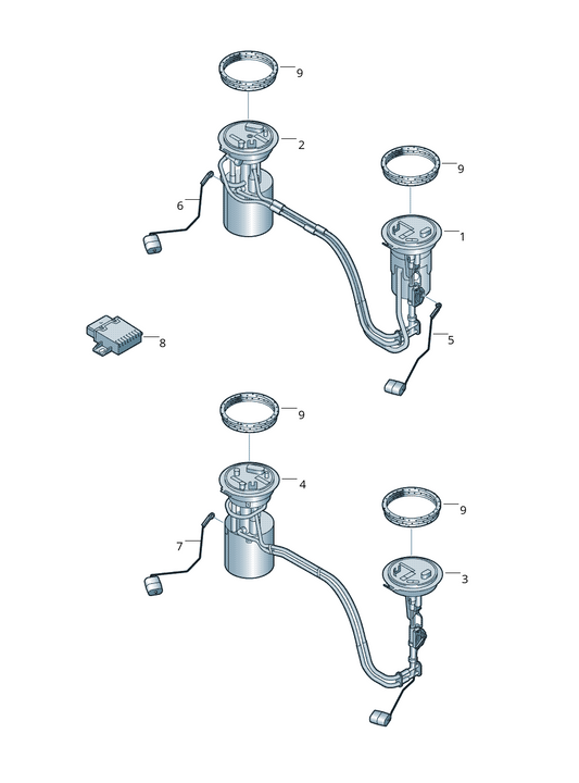 Fuel Pump Module Assembly FG104012B1 5N0919088D 3C0919050C 3C0919050N 3C0919050P 5N0919088E 5N0919088D For Passat Tag-F-25