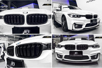 Grill Compatible With Bmw 3 Series Grill F30 M3 Style Kidney Grill Grille Bumper Grill 2012-2018 Glossy Black