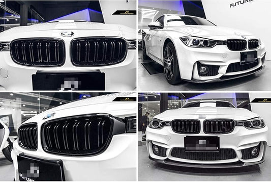 Grill Compatible With Bmw 3 Series Grill F30 M3 Style Kidney Grill Grille Bumper Grill 2012-2018 Glossy Black