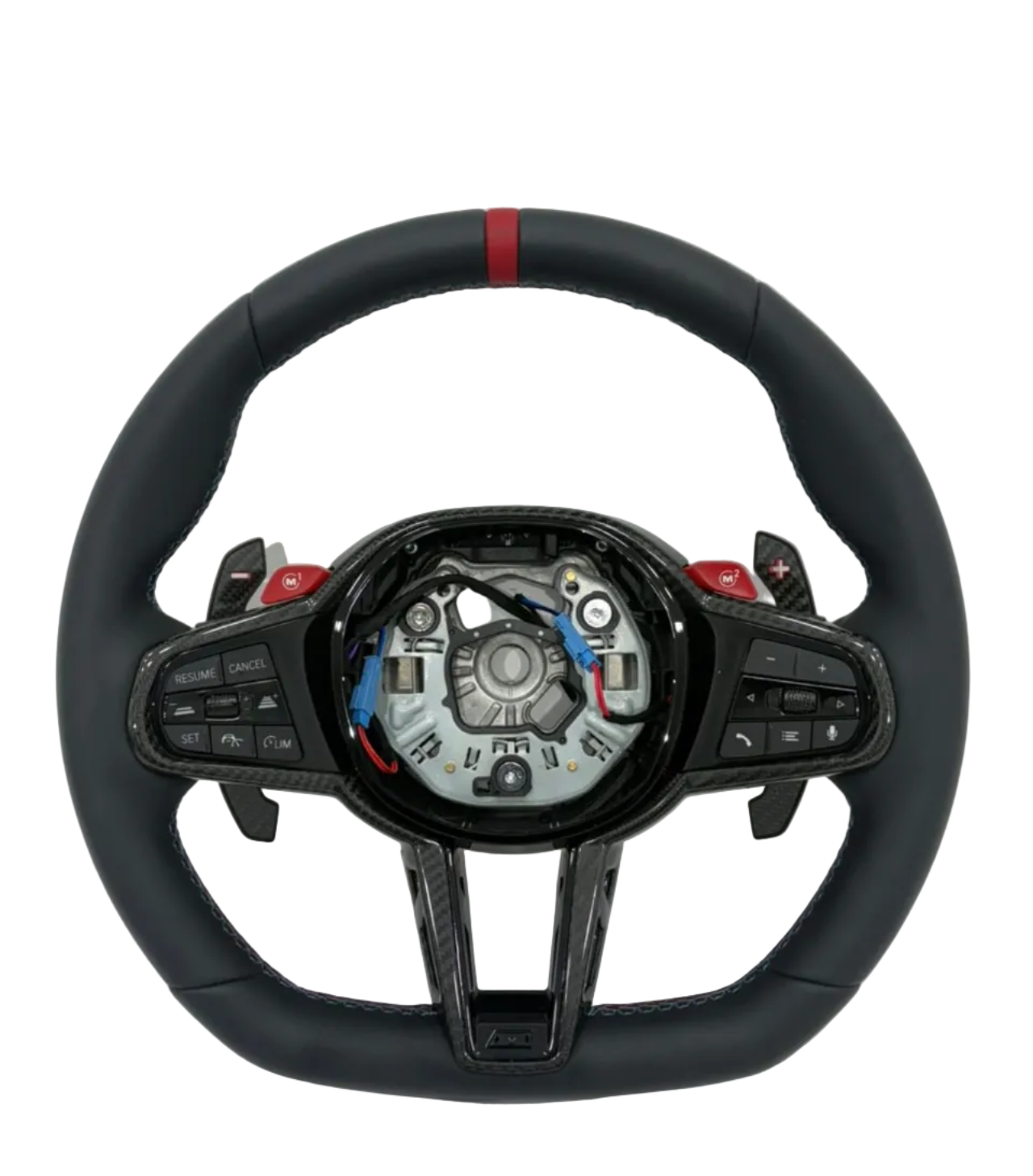 BMW Steering Wheel Leather & Carbon Strip Compatible With BMW G20