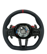 BMW Steering Wheel Leather & Carbon Strip Compatible With BMW G20