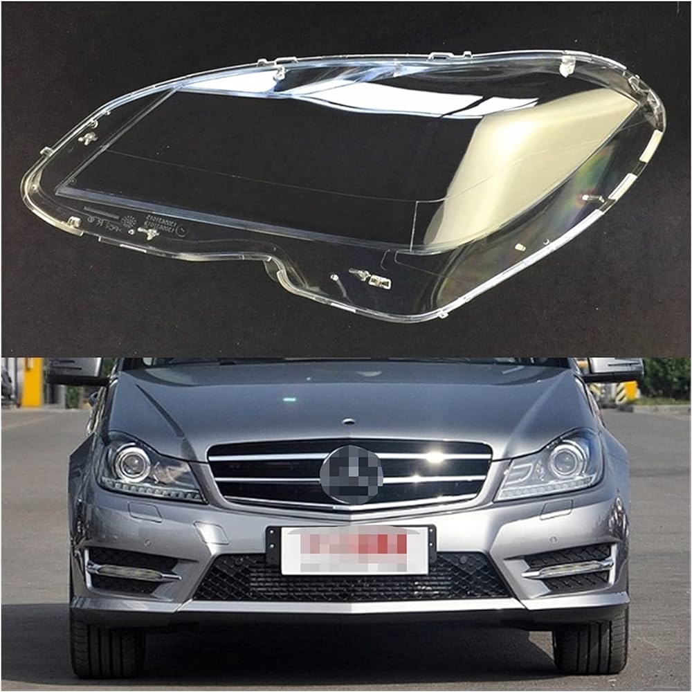 Headlight Shade Lamp Shade Lens Compatible With E Class Mercedes-Benz W204 T-2 -2011-14