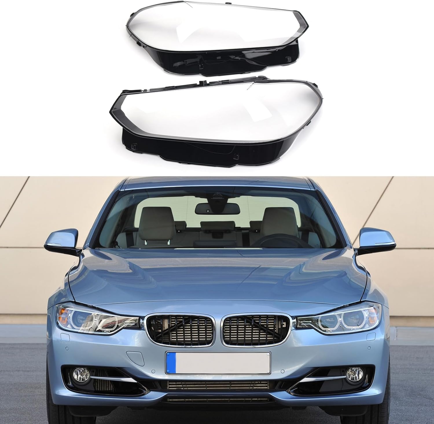 Benz=G01 - 2021-22 - Car Front Headlight Lens Cover Transparent Lamp Shade Headlamp Shell Cover compatible for Benz G01 2021 - 2022.