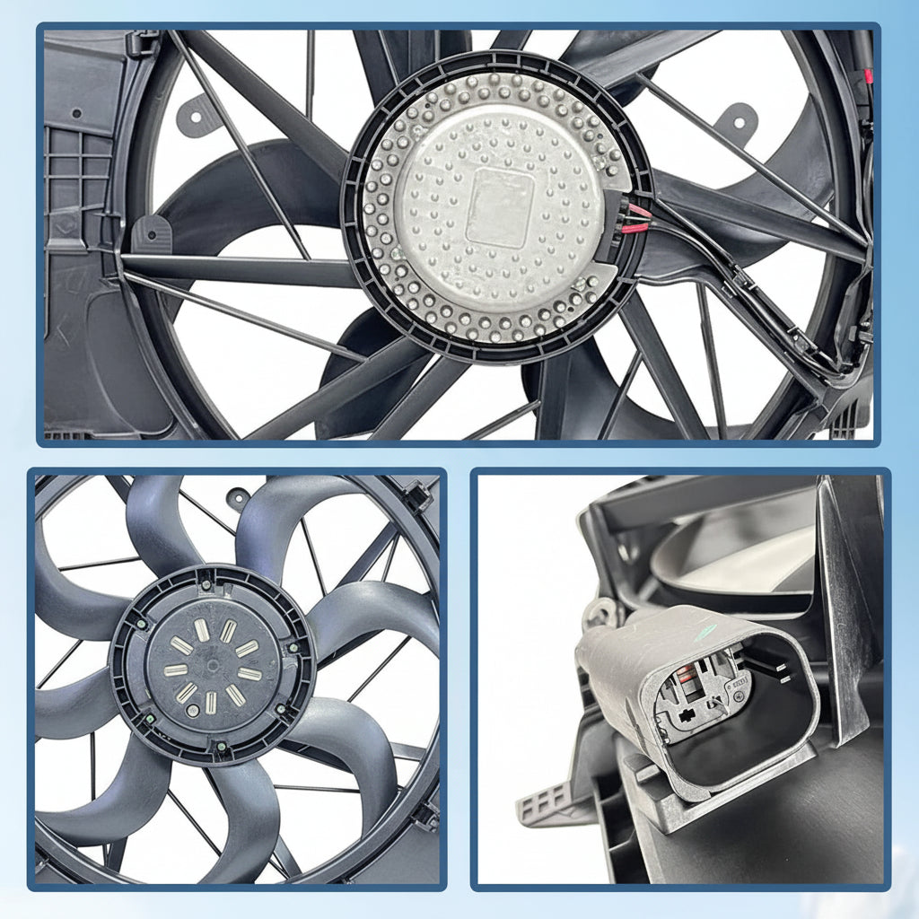 Engine Radiator Cooling Fan Assembly 17427601176 Compatible With BMW X3 (F25)