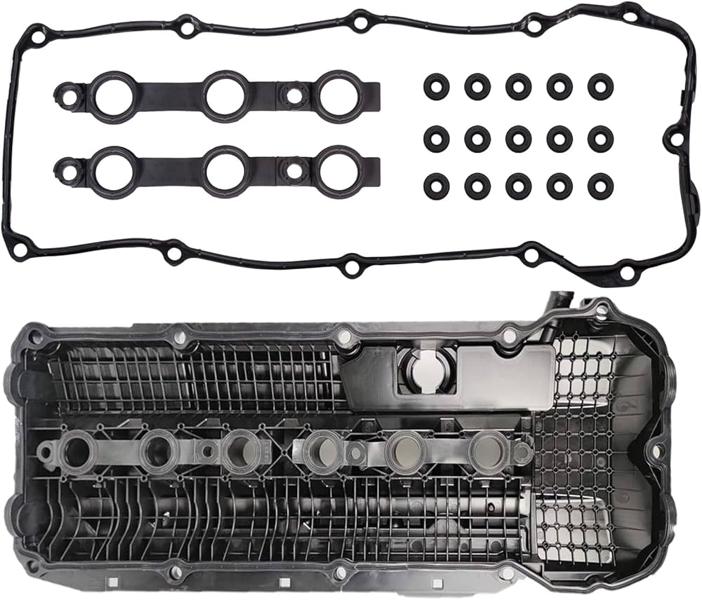 Engine Valve Cover Gasket Set 11129070990 Compatible With BMW E46 E60 E53 M54