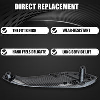 Inner Door Pull Handle Set Carbon Fiber Front Left 51417279311 Front Right51417279312 Rear Left 51427281465  Rear Right 51427281466 Compatible With BMW 3 Series F30 F31 F35