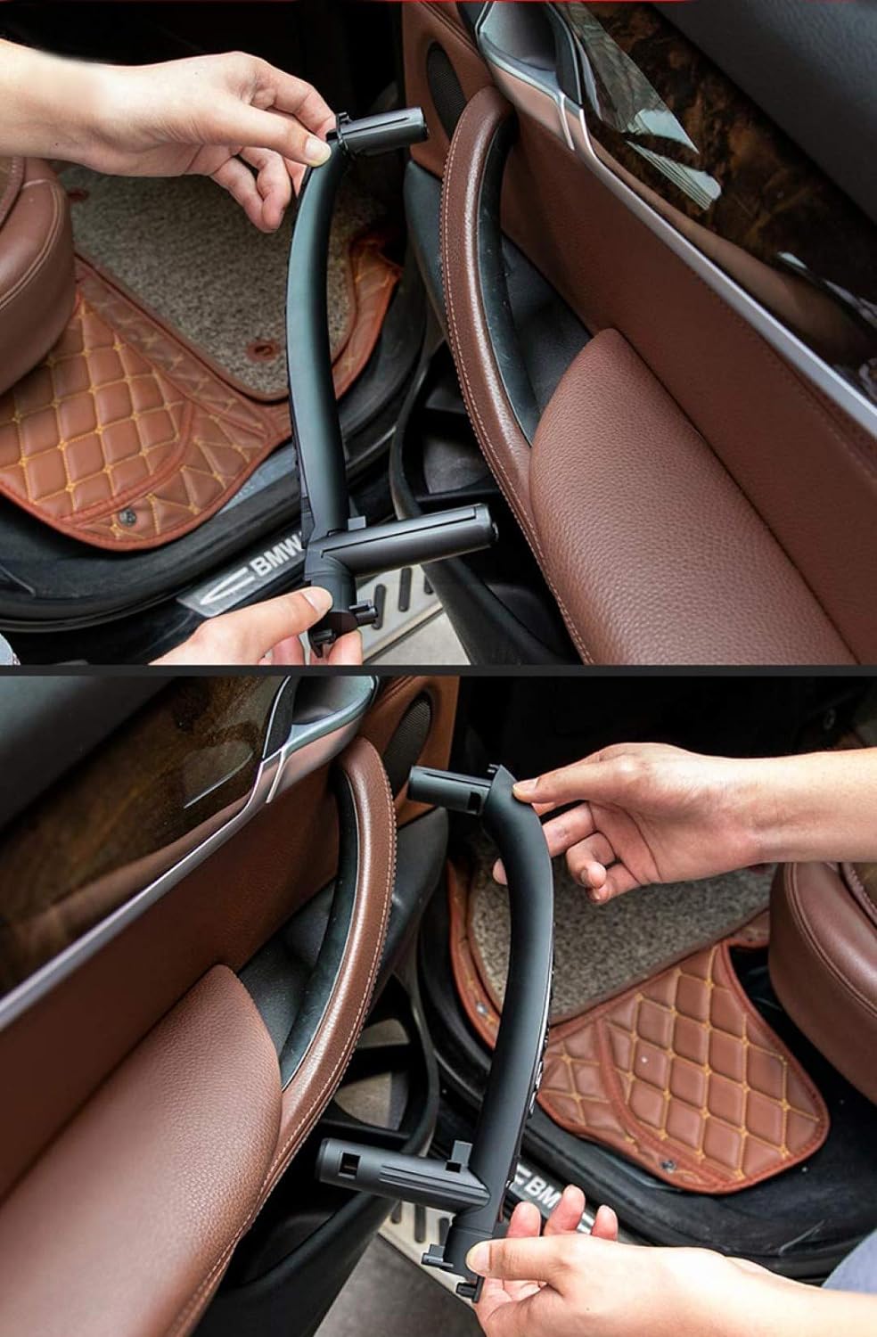 Door Handle Compatible with BMW X5 Door Handle X5 F15 2014-2018 X6 F16 2014-2019 Inner Oyester