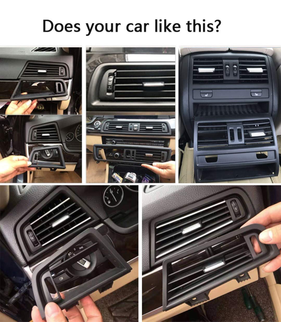 Ac Vent Compatible With Bmw 5 Series F10 2010-2017 Ac Vent Ac Grill Chrome Black Left 64229166893