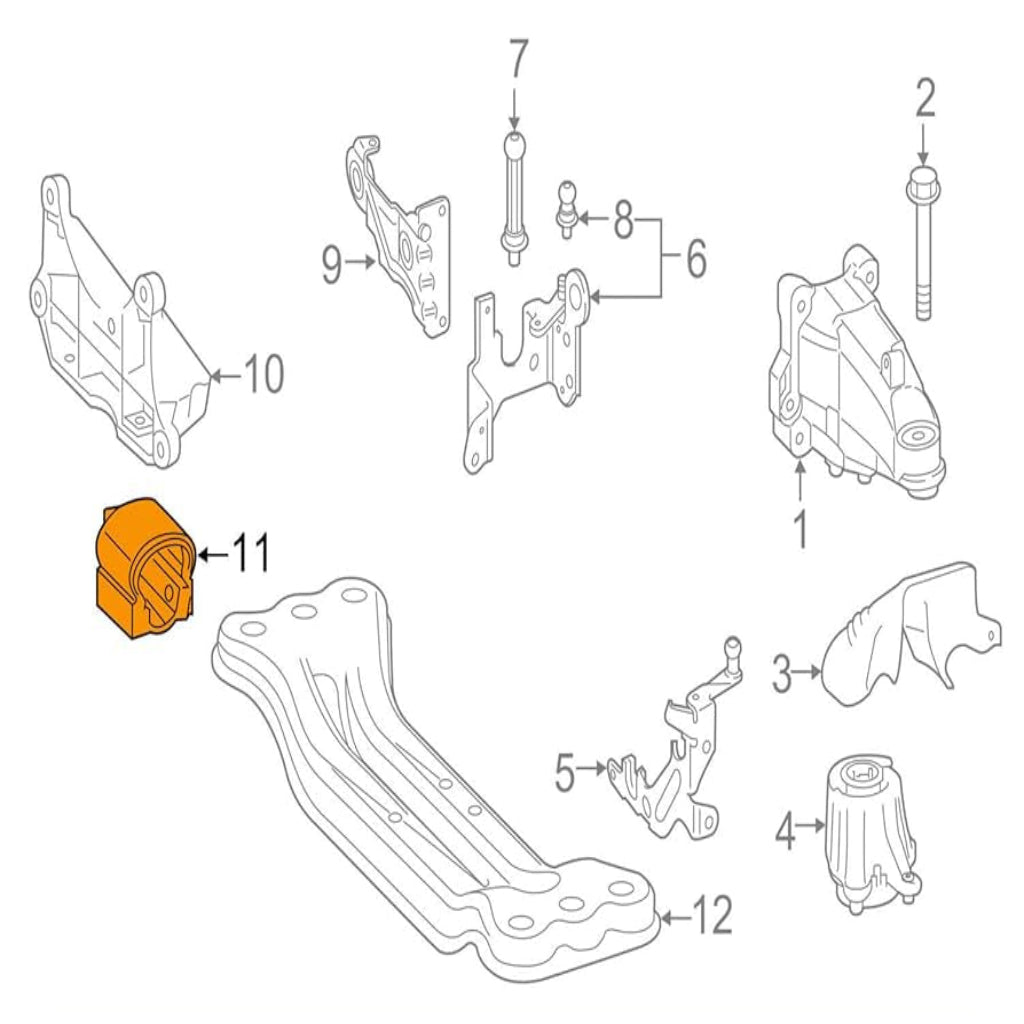 Engine Transmission Mount A2052403300  2052403300 2052405300 2052400818 Compatible With MERCEDES-BENZ C-CLASS W205 & C-CLASS Convertible A205 & E-CLASS W213 & GLC X253
