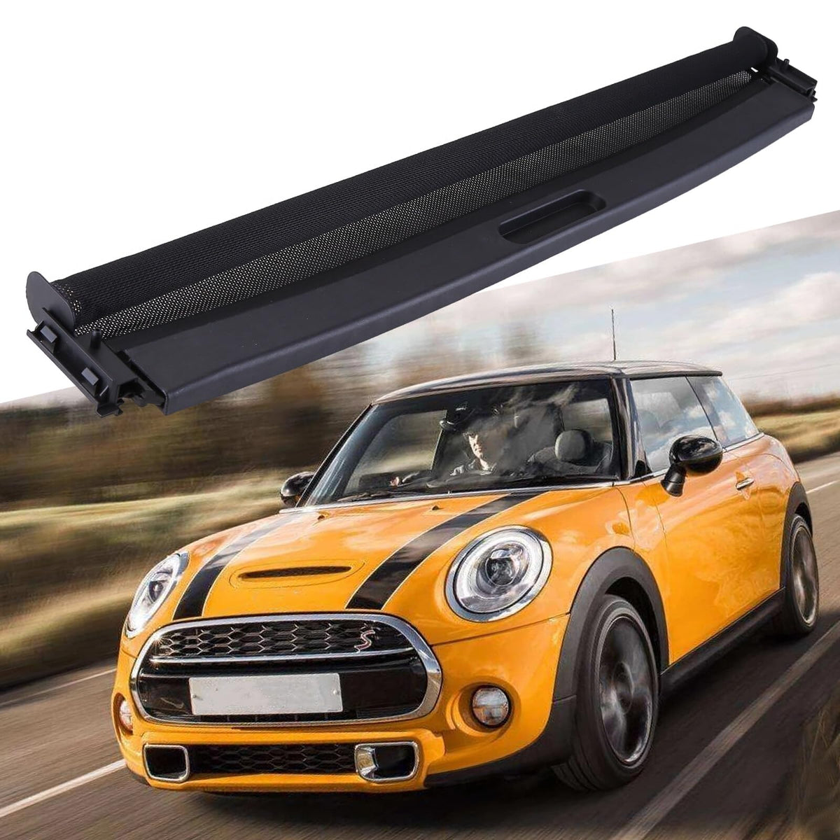 Black Rear Sunroof Curtain Assembly 54102757016 54102755848 54102755849 Compatible With Mini Cooper R55 R56 2007-2016