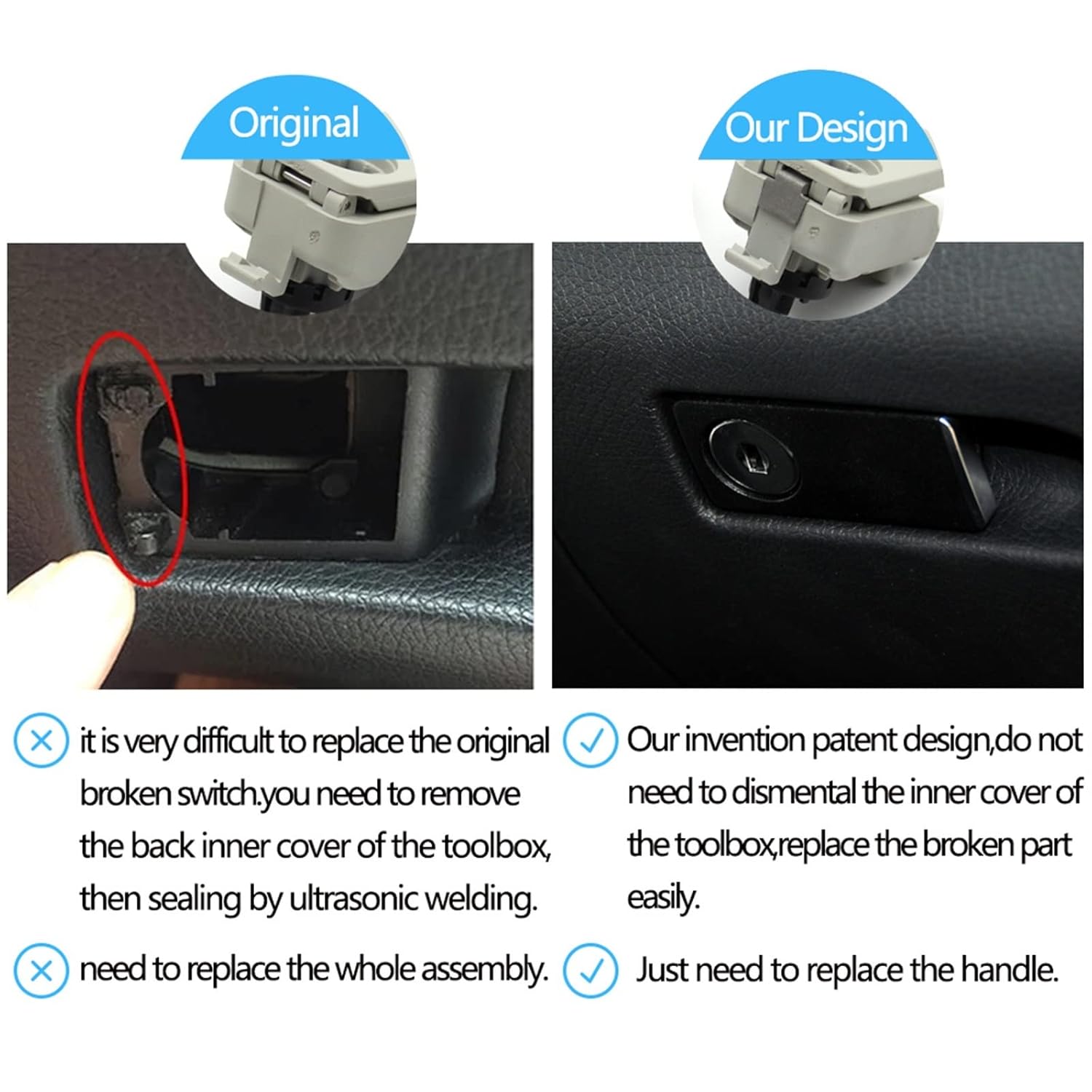 Glove Box Switch 2046800098 2126801498 Compatible With Mercedes-Benz C-Class W204  E-Class W212 Tag No. 125 And 126