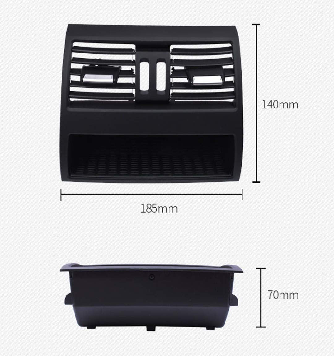 Ac Vent Compatible With Bmw 5 Series F10 2010-2017 Ac Vent Ac Grill Chrome Black Rear 64229172167