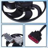 Engine Cooling Fan Motor Fan Assembly (Small) 7L0959455F Compatible With AUDI Q7 (4LB) & PORSCHE CAYENNE (9PA) & VW TOUAREG (7LA, 7L6, 7L7)