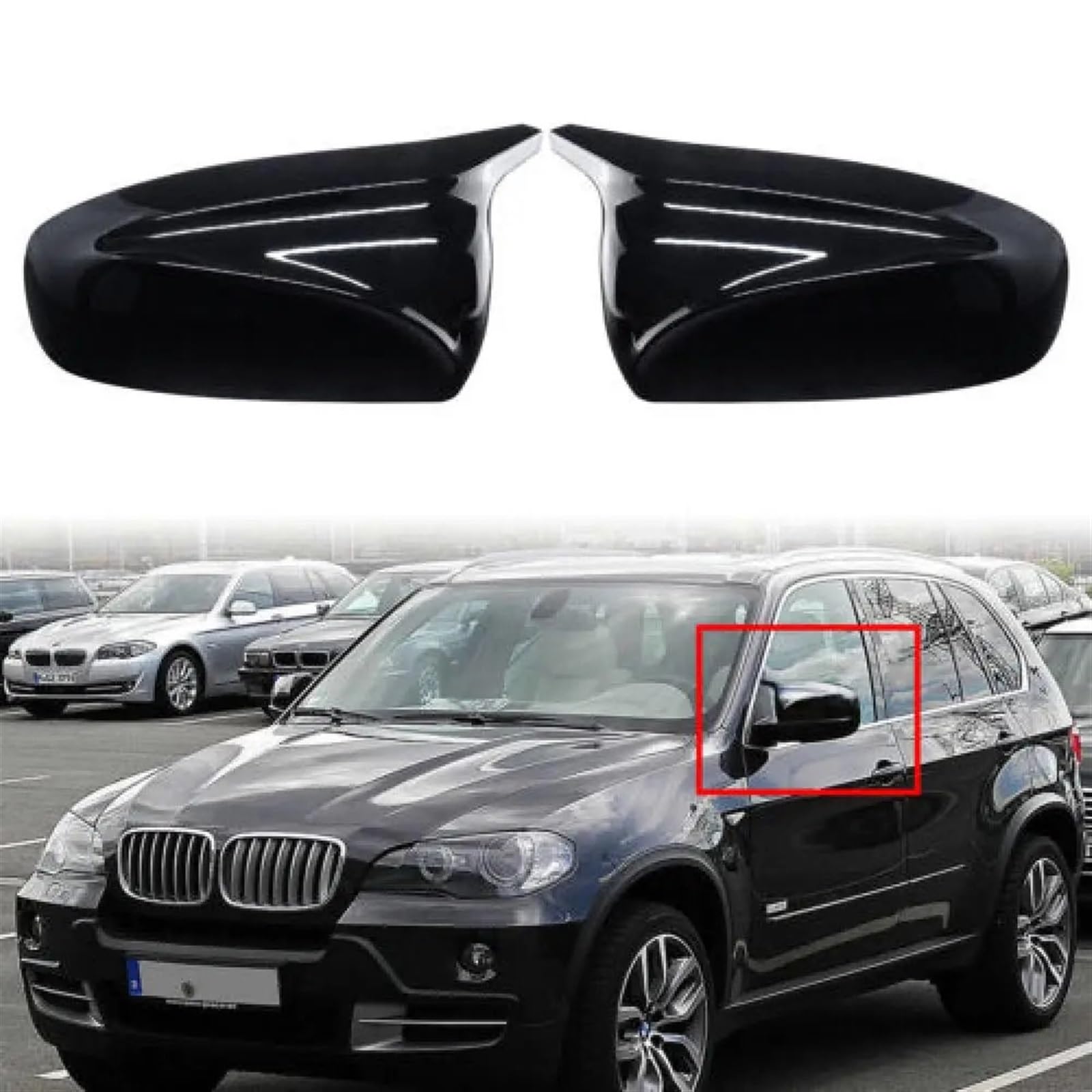 Mirror Cover Left 51162182697 & Right 51162182698 Compatible With BMW E70/E71 (2007-2014) Tag No.51