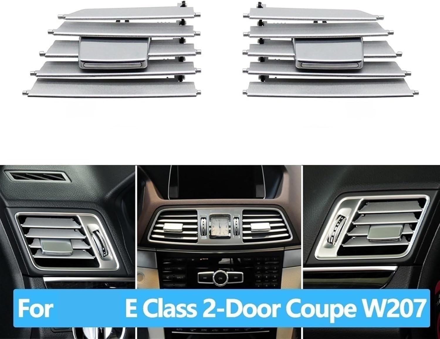 Front Left  AC Conditioner Air Vent Grill Outlet Tab Clip Repair Kit 2078300100 Compatible With MERCEDES BENZ E-CLASS C207 Tag-ACR-18