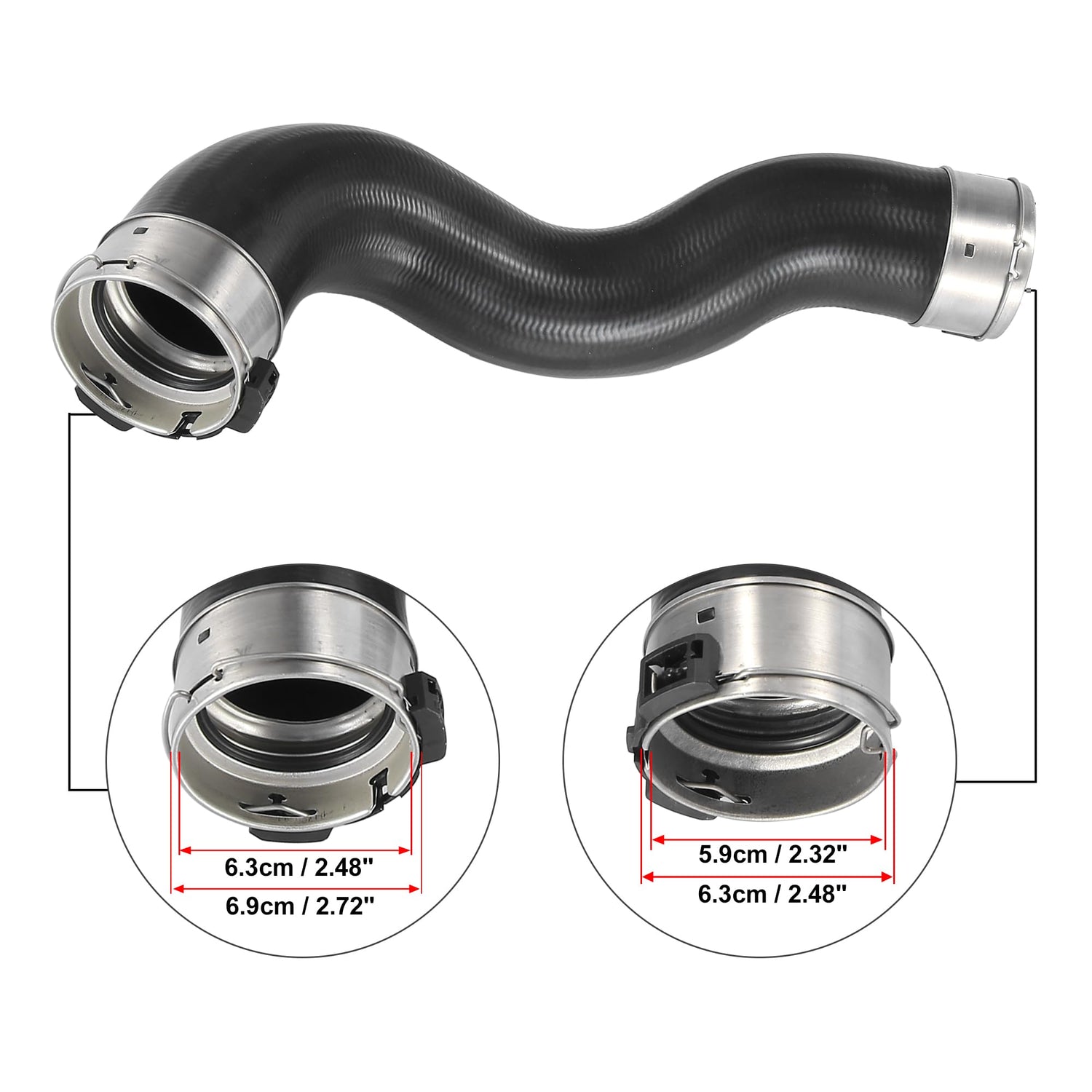 Right Air Intake Hose 2465280682 A2465280682 Compatible With Mercedes Benz W246 B200 B250