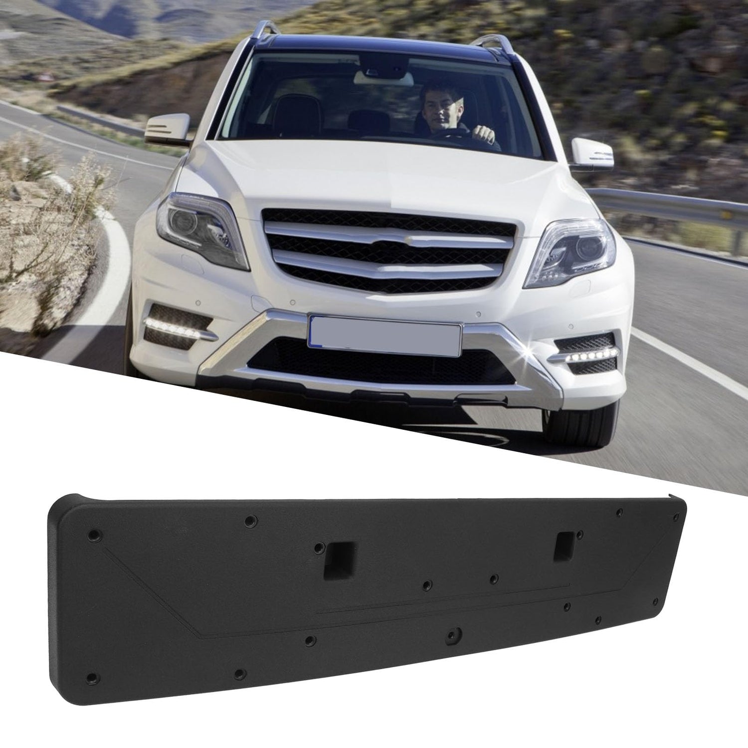 Front Licence Plate Grill 2048850281 Compatible With Mercedes Benz W204 2012-14 Tag No.348