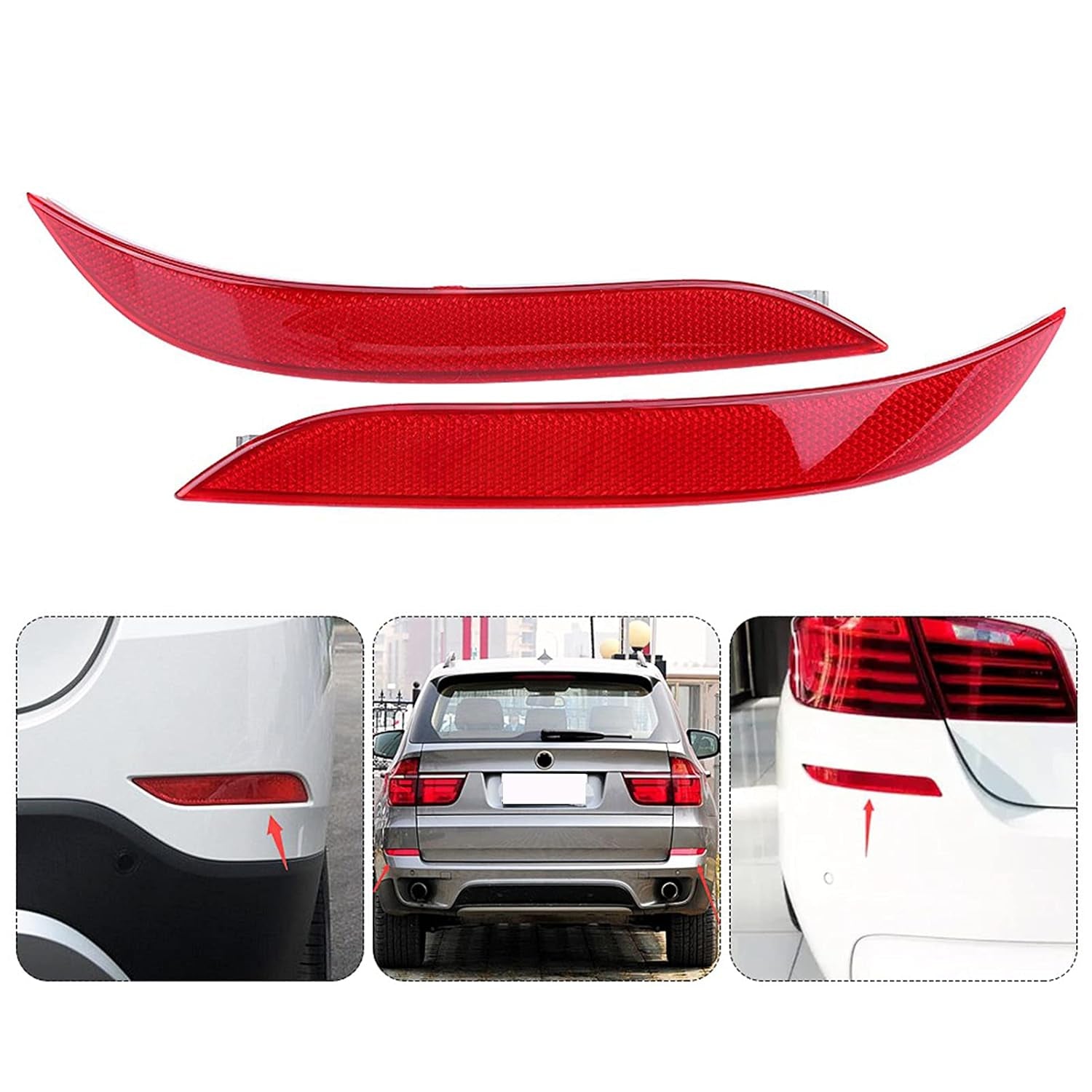 Rear Bumper Reflector Compatible With BMW 5 Series E60 Rear Bumper Reflector Left 63146915039 & Right 63146915040 Tag-RB-53