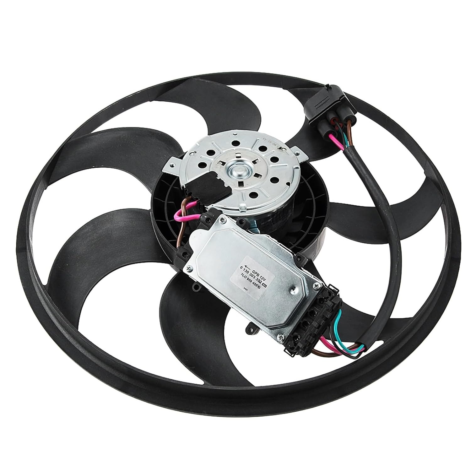 Engine Cooling Fan Motor Fan Assembly (Big) 7L0959455G Compatible With AUDI Q7 (4LB) & PORSCHE CAYENNE (9PA) & VW TOUAREG (7LA, 7L6, 7L7)