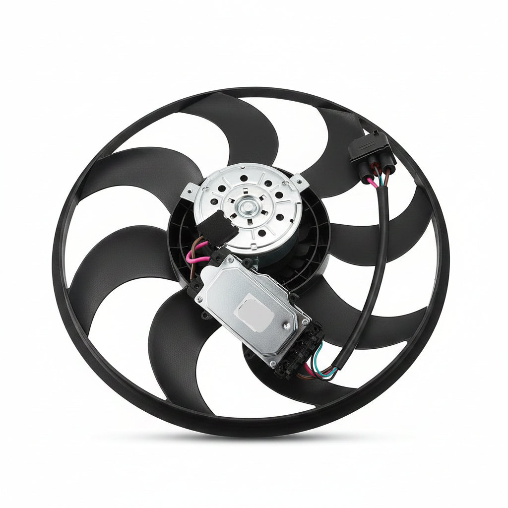 Engine Cooling Fan Motor Fan Assembly (Big) 7L0959455G Compatible With AUDI Q7 (4LB) & PORSCHE CAYENNE (9PA) & VW TOUAREG (7LA, 7L6, 7L7)