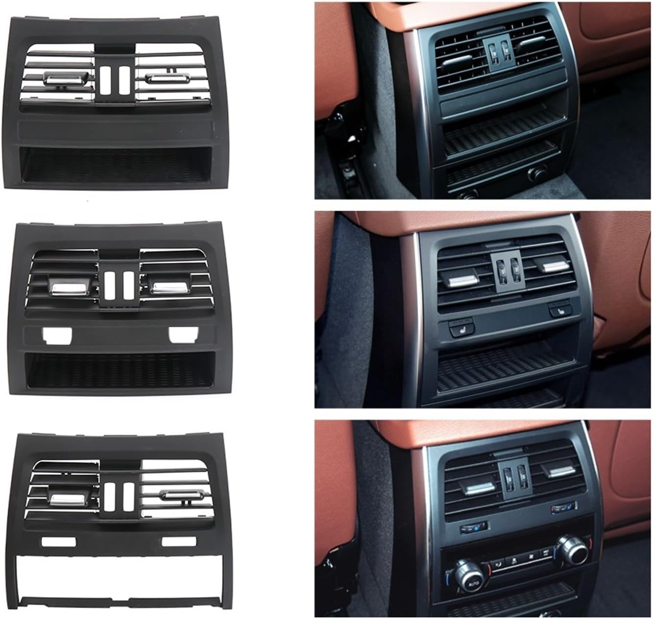 Rear Ac Vent Grille High-end Model Black 64229181095 Compatible With BMW 5 Series F07 528i 535i 550i 2009-2016