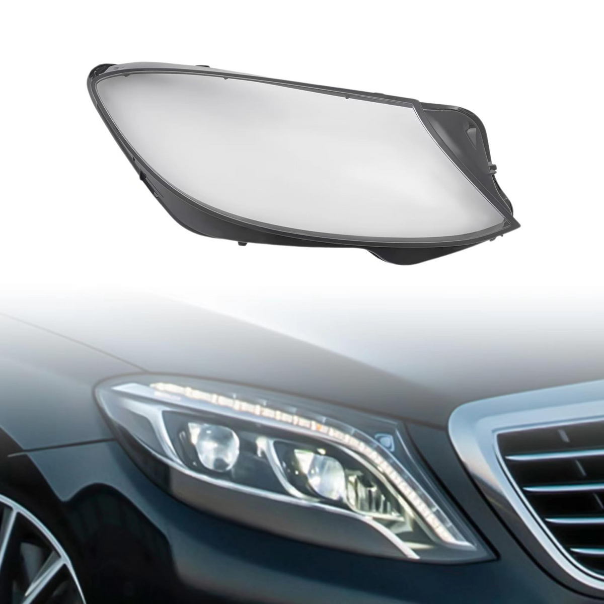 Front Headlight Glass Compatible With Mercedes-Benz S-CLASS W222 (2014-2017)