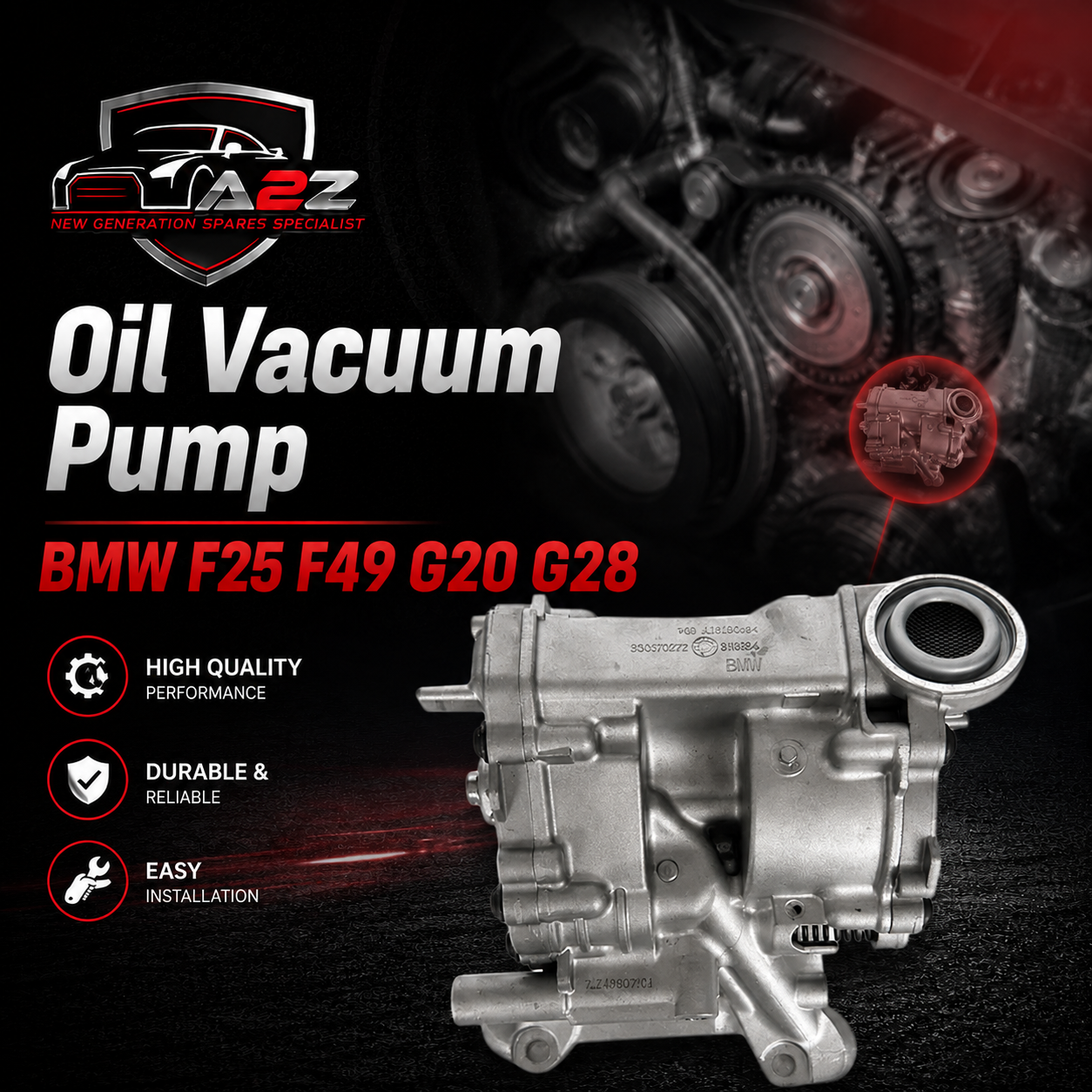 Oil Vacuum Pump 11418650924 Compatible With BMW F25 F49 G20 G28