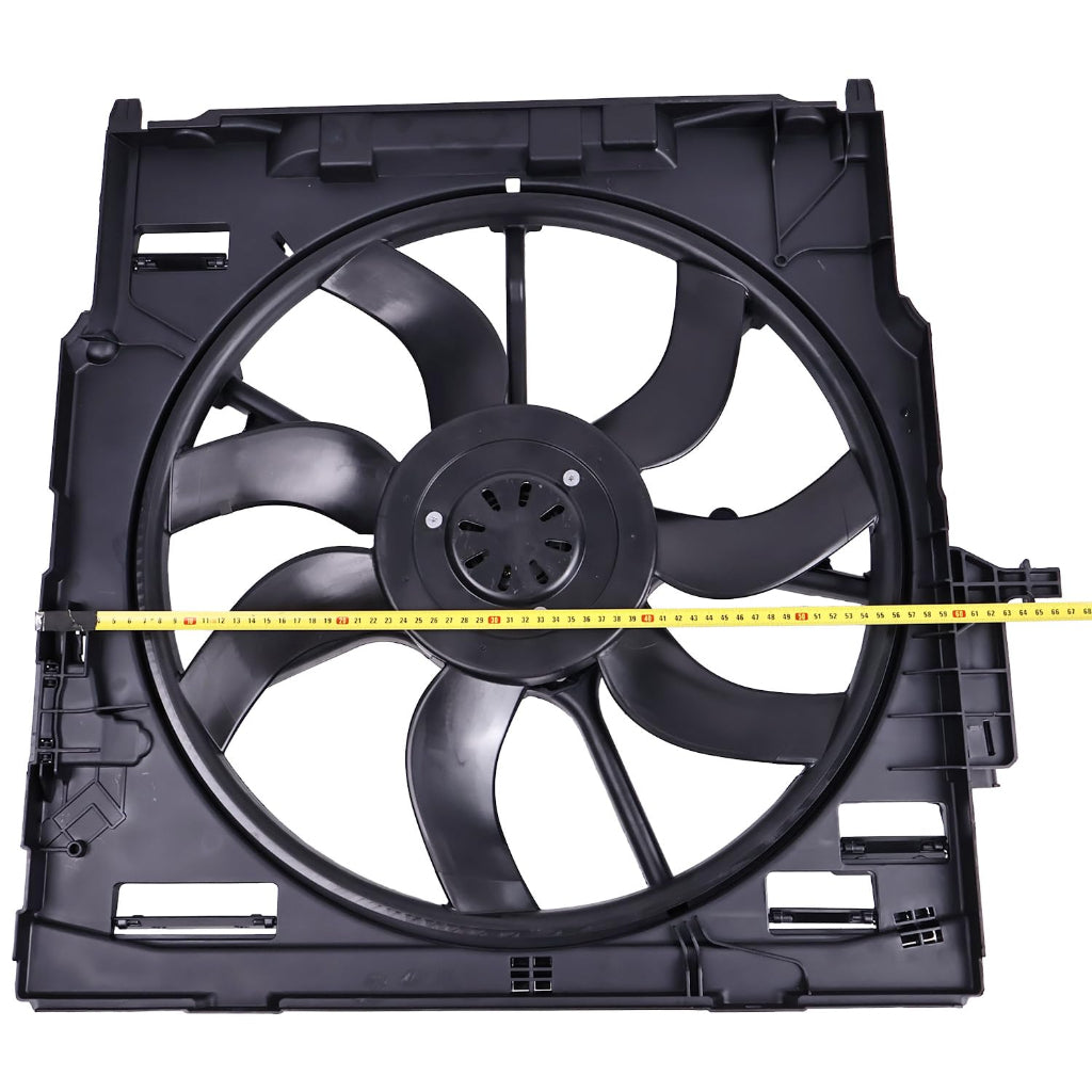 Engine Radiator Cooling Fan Assembly 17427634467 Compatible With  BMW X5 (E70) & X6 (E71, E72)
