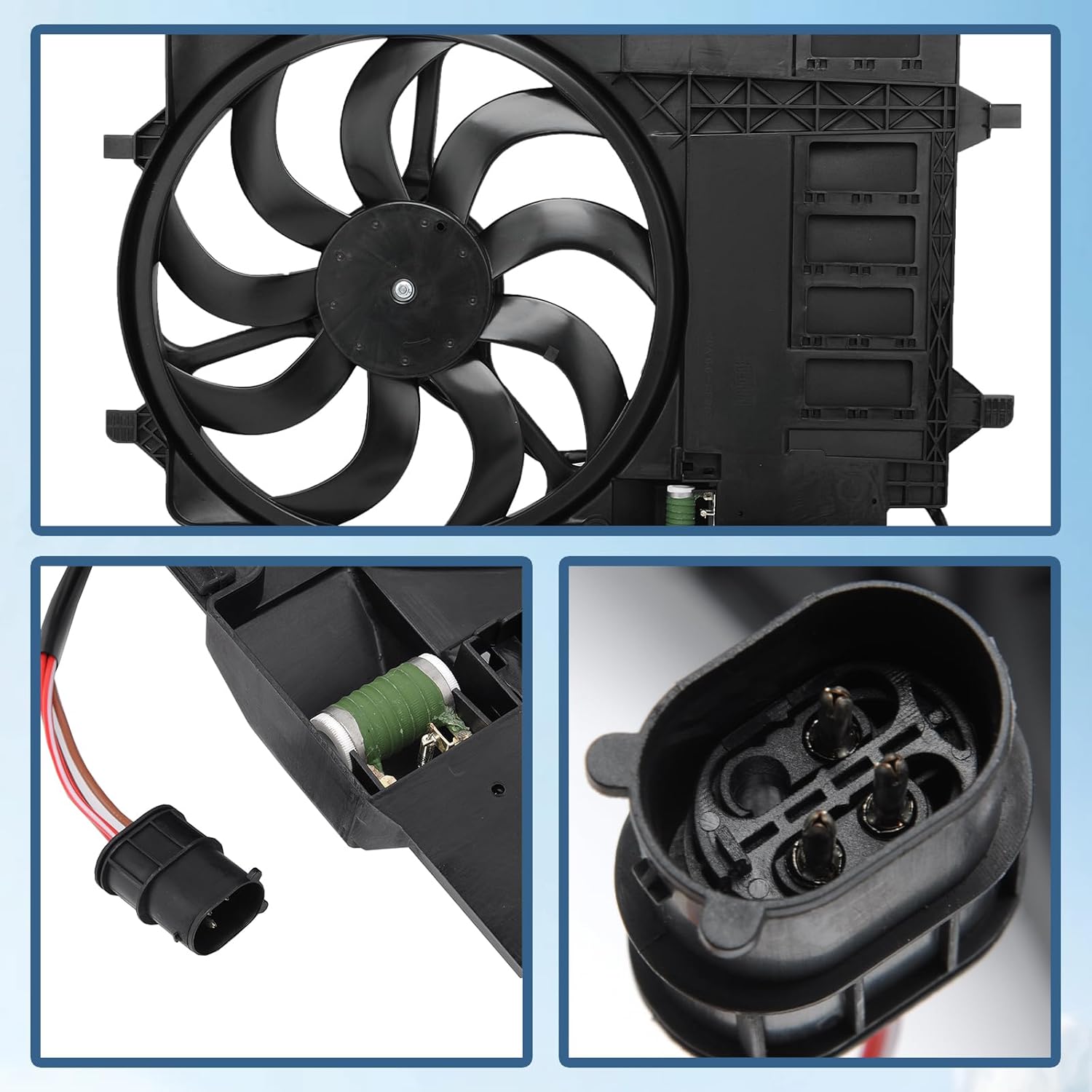 Engine Radiator Cooling Fan Assembly 17117541092 17107529272 Compatible With MINI R50
