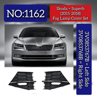 Fog Lamp Cover Set ( With Chrome) Left 3V0853767B 3V0853665 & Right 3V0853768B 3V0853666 Compatible With Skoda Superb (2015-2018) Tag No.1162