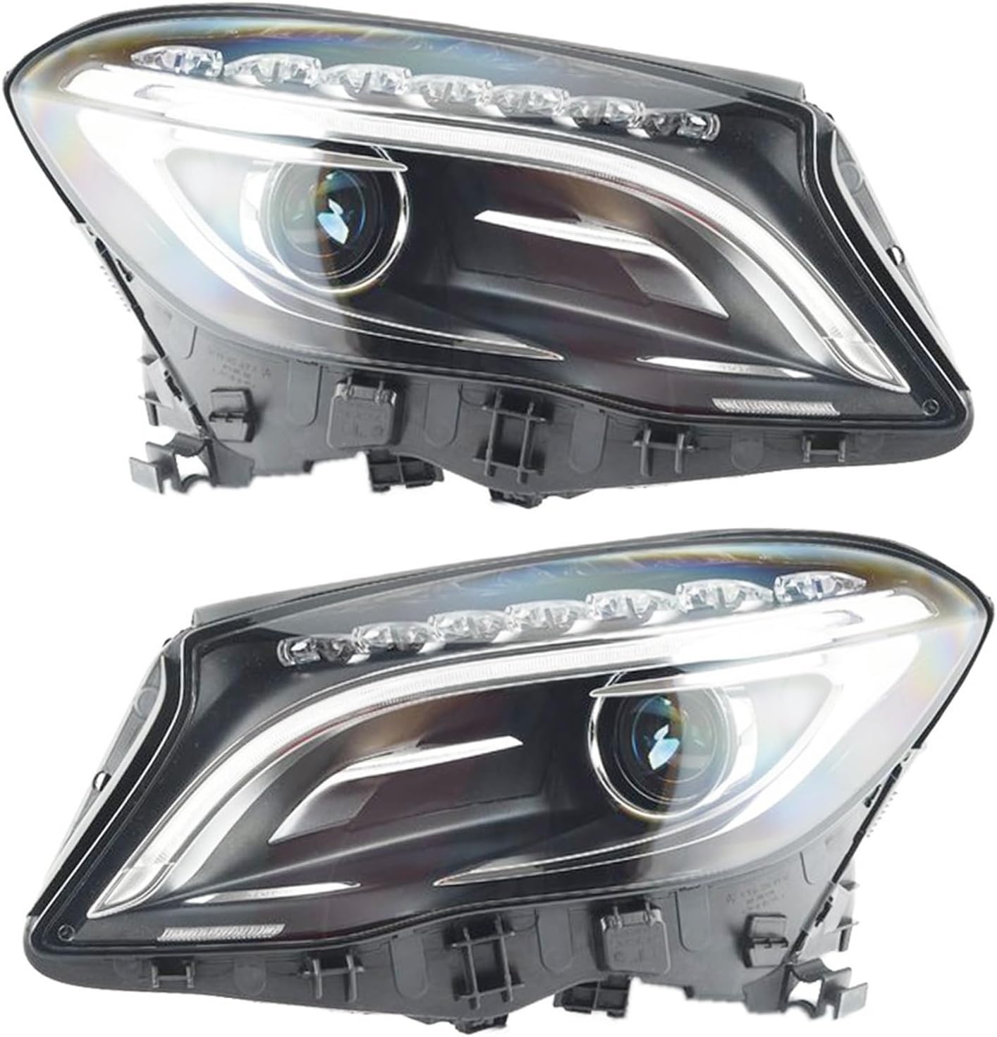 Headlight Headlamp Left A1569063100 & Right A1569063200 (Single Lens) (Without Blaster) Compatible With MERCEDES-BENZ GLA-CLASS (X156) 2014-2017 Tag No.102