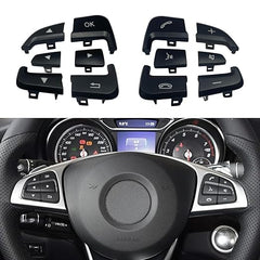 Steeromg wheel buttons Black Left:A09990506009107  Black Right:A09990507009107 Compatible With Mercedes Benz A/B/CLA/CLS/GLA/SL/SLC/GLS/GLE  W166 W156 W246 W176 W117 W218 W231 W172 W292