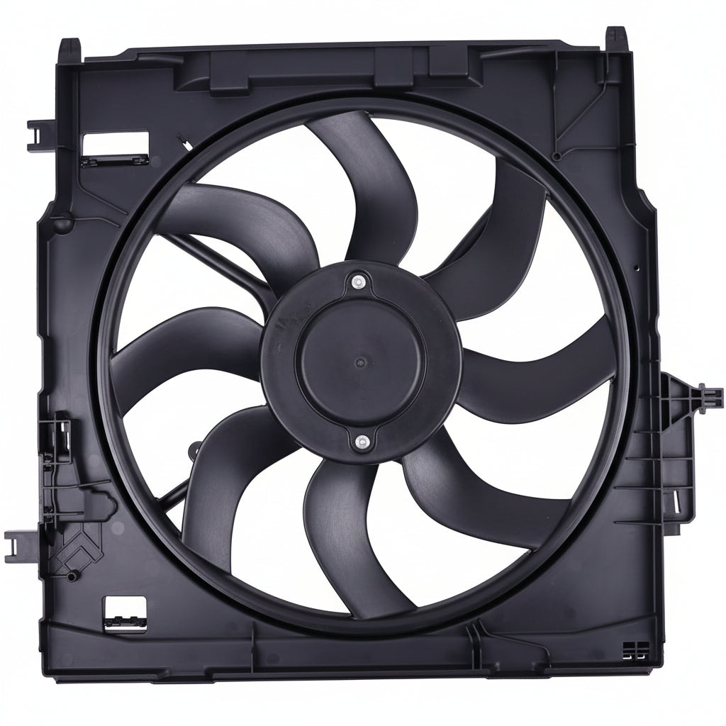 Engine Radiator Cooling Fan Assembly 17427634467 Compatible With  BMW X5 (E70) & X6 (E71, E72)