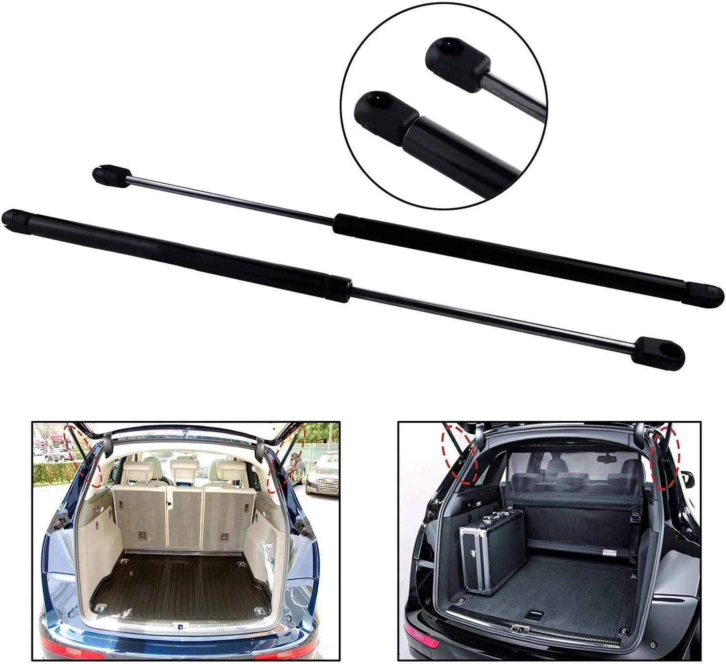 Tailgate Trunk Gas Springs Shocks Struts Left & Right 8R0827552A 8R0827552 8R0827552B Compatible with AUDI Q5 (8RB)