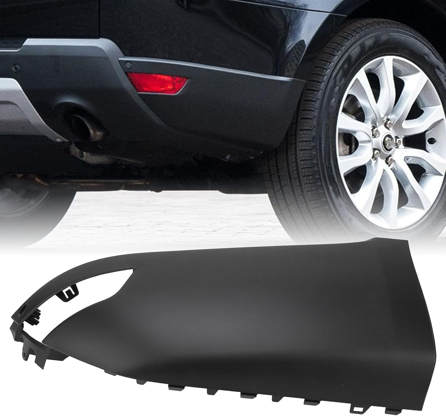 Rear Bumper Spoiler Black Paint Right LR045184 & Left LR045185 Compatible With Land Rover Range Rover Sport - L494 (2014-2017) Tag No.6