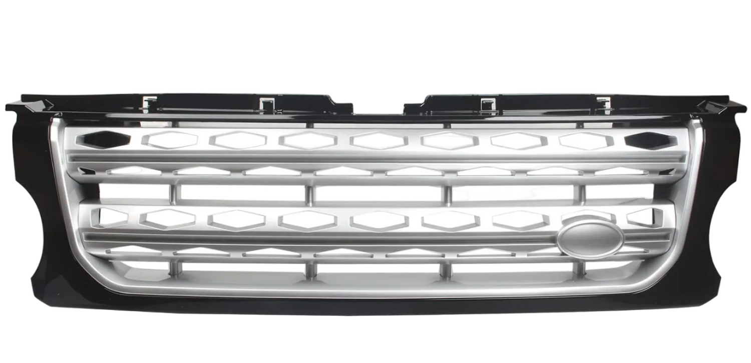 Front Bumper Grille (Black & Silver) LR051299 Compatible With Land Rover Discovery 4 (2014-16)