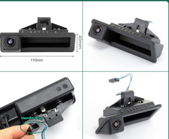 Black Rear Trunk Opening Switch Handle-with camera 51247118158-1 Compatible With BMW E Series E82 E88 E90 E60 E84 E70 E71 E72