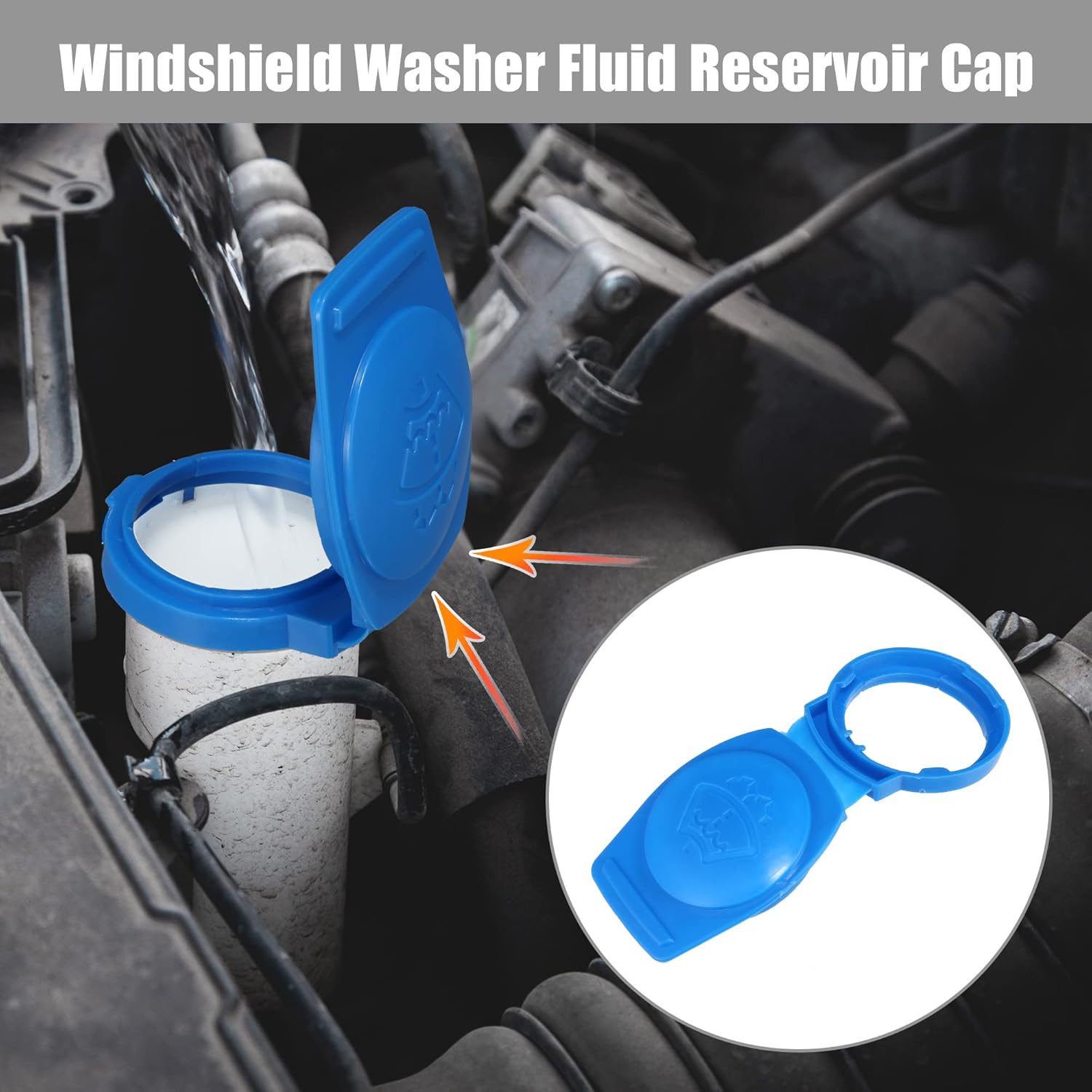 Windshield Washer Reservoir Cap 3Q0955455 Compatible With AUDI Q2 (GAB, GAG) Q3 Sportback (F3N)