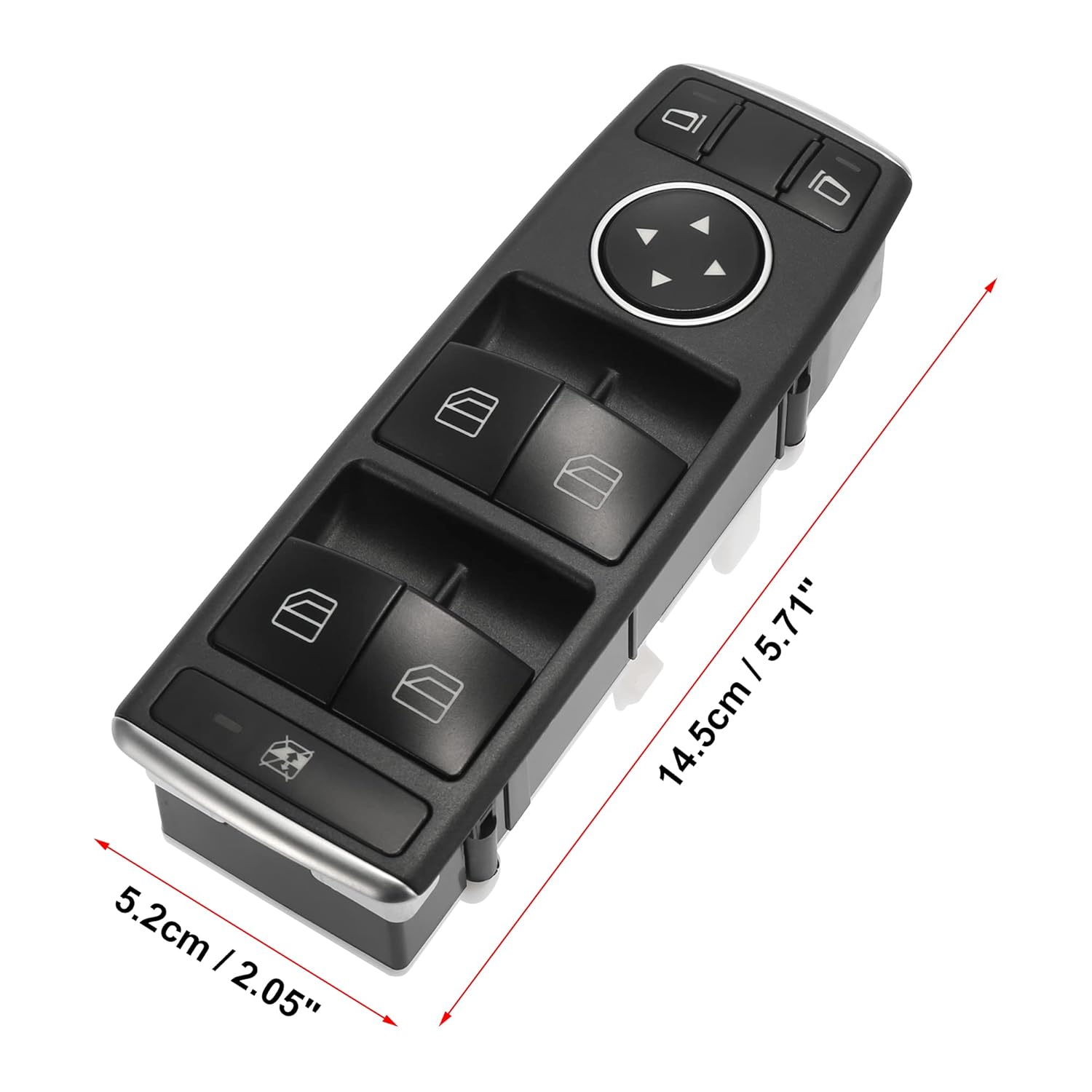 Mercedes-Benz E-CLASS W212 3 Pin Window Black Switch  Compatible with 204/212/207 2128208210 2048700151  2049055302  A2128208210 Tag-SW-06