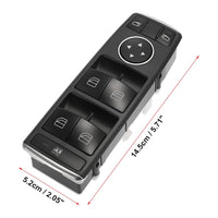Mercedes-Benz E-CLASS W212 3 Pin Window Black Switch  Compatible with 204/212/207 2128208210 2048700151  2049055302  A2128208210 Tag-SW-06