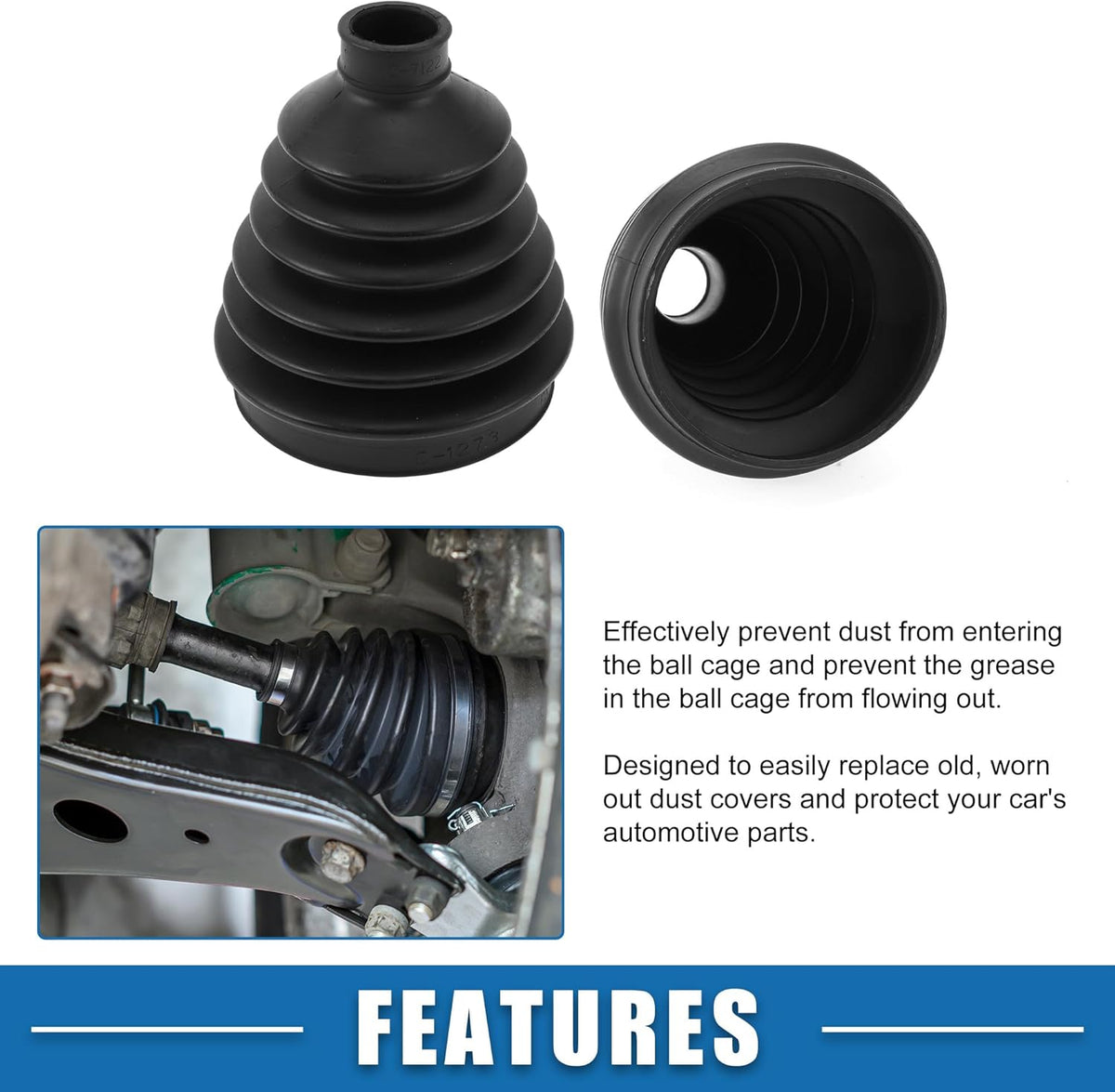 CV Joint Boot Kit 4H0498203 7E0498203 7P0498203 Compatible With Audi A4 A5 A6 A7 A8  Q5 Q7