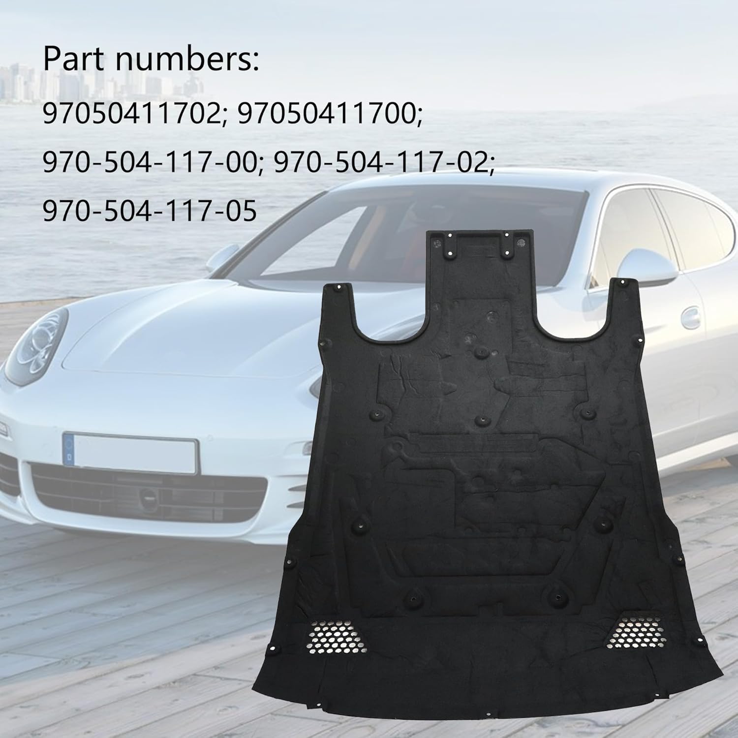 Under Engine Radiator Splash Shield 97050411705 Compatible with Porsche Panamera (2011-2016) Tag No.2