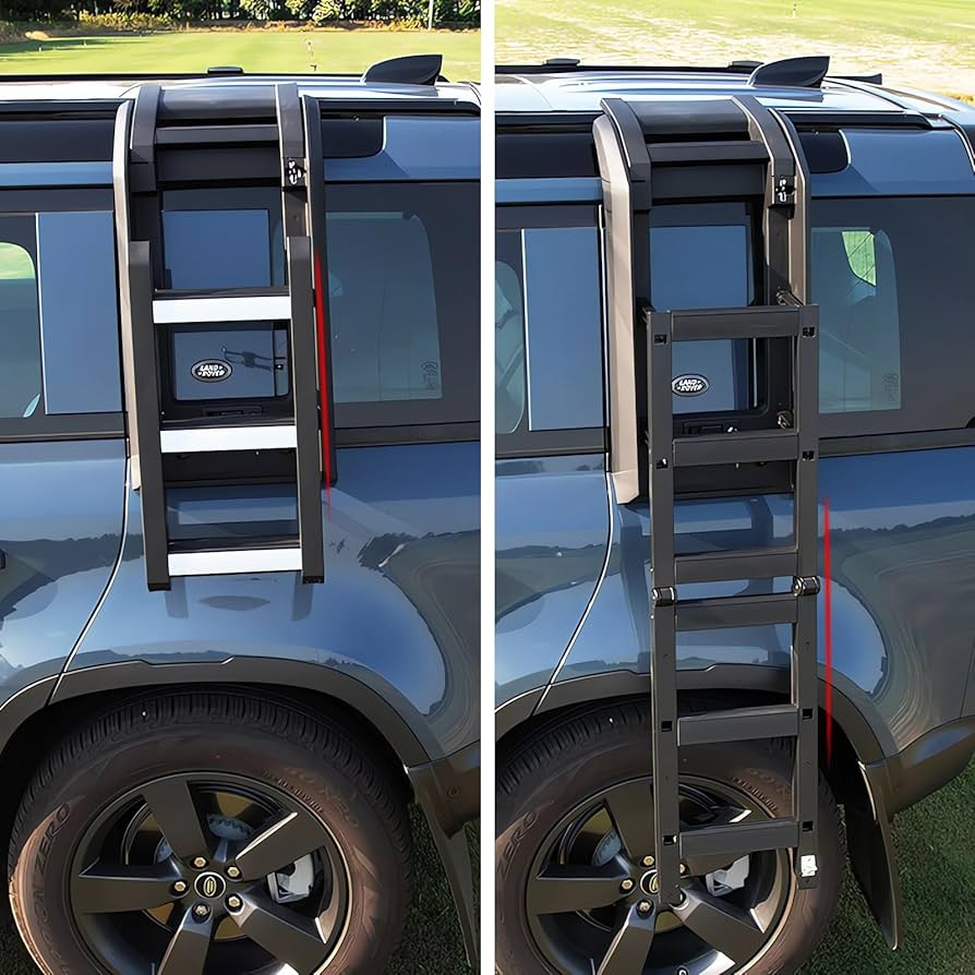 Mat Black Ladder Compatible With Land Rover Defender L633 (2020-24)