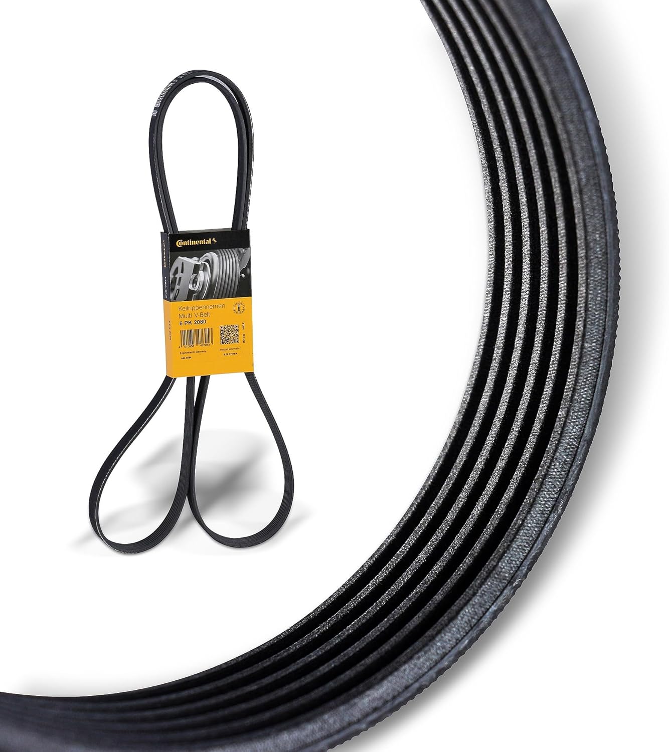 Multi Rib Belt 6PK2080 11287786075 Compatible With BMW 5 (E60) 7 (E65, E66, E67) (CONTINENTAL)