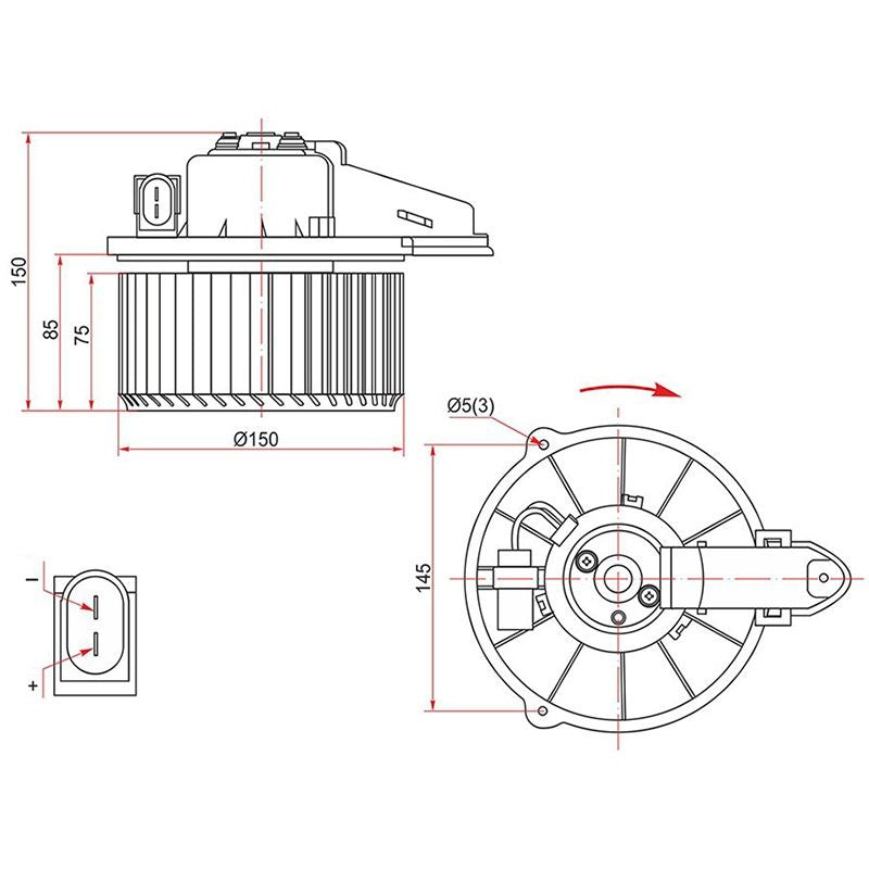 Sale AC Heater Blower Motor 4B1820021B Compatible with  Audi A6