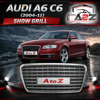 Show Grill Compatible With Audi A6 C6(2004-11) S-Line Silver Chrome (Without Number Plate) Tag 43