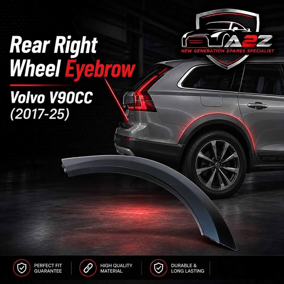Rear Right Wheel Eyebrow 31420852 Compatible With Volvo V90CC (2017-25)