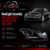 Complet Headlight Headlamp Left & Right Side Compatible With Mercedes & Mercedes Benz & S CLASS W222 2014-2019