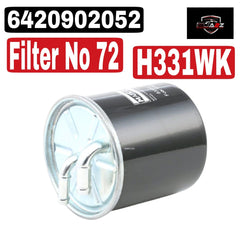 Fuel Filter  H331WK & 6420902052 & KL490D Compatible With MERCEDES-BENZ C-CLASS (W204) & CLS (C218) & E-CLASS (W212)Tag 72